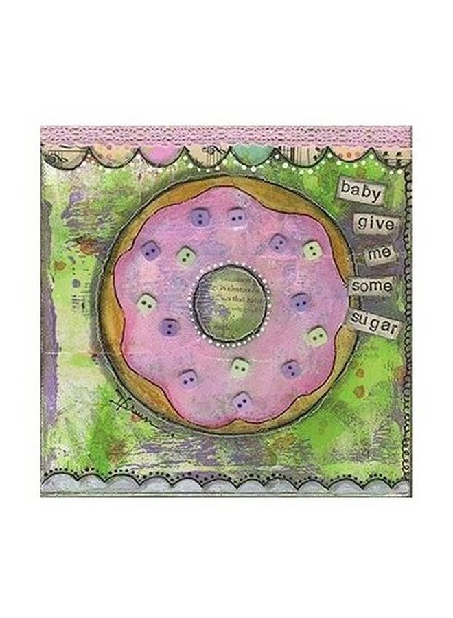 Decorative Wall Painting With Frame Multicolour 32x32cm