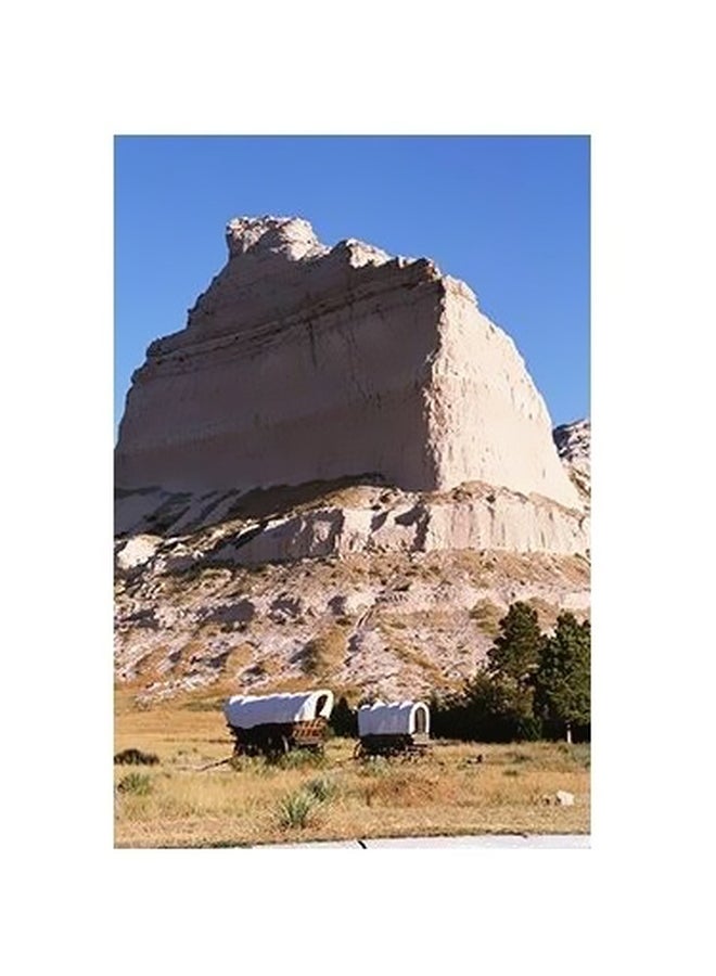 بوستر حائط للتزيين أزرق/أبيض/وردي 45x31سم