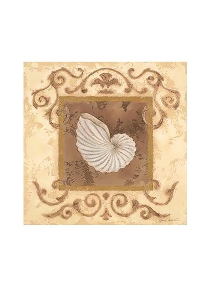 Generic Decorative Wall Poster Beige/White 15x15cm 
