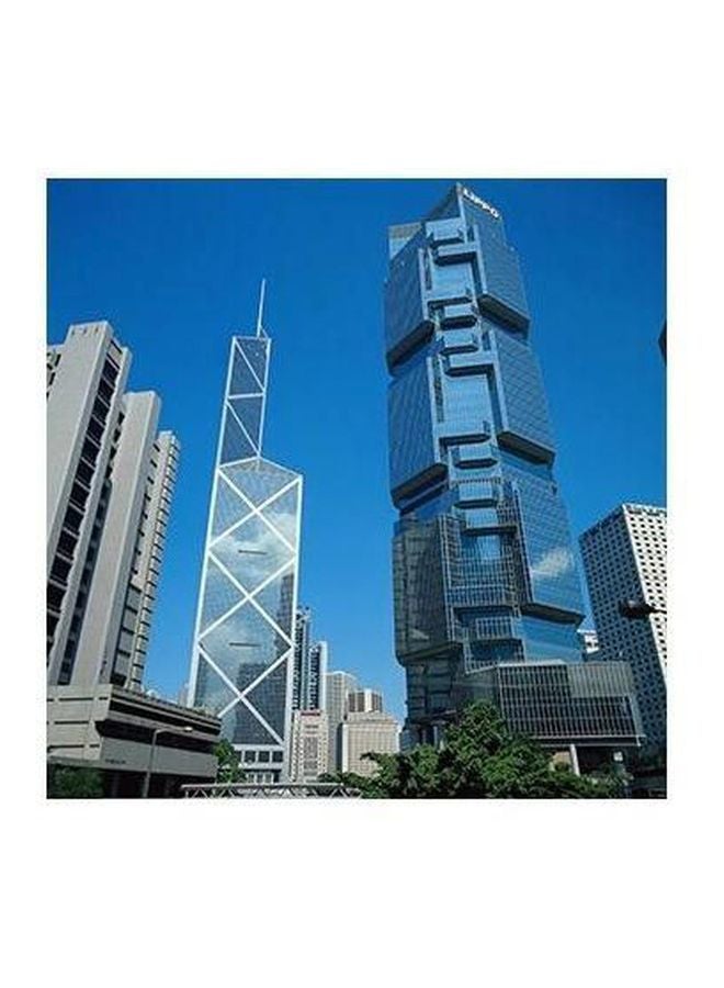 Generic Decorative Wall Poster Blue/Grey 15x15cm 