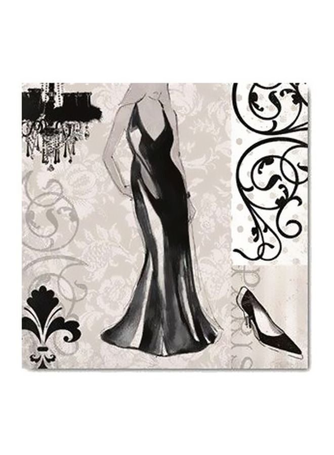 Generic Decorative Wall Poster Grey/Black/White 15x15cm 