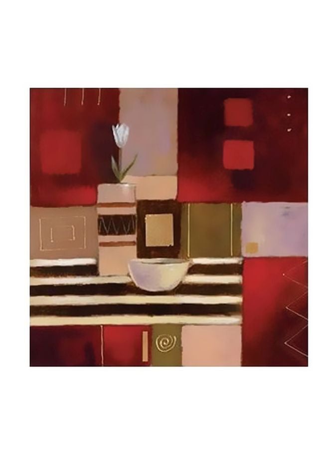 Decorative Wall Poster Red/Green/White 15x15cm
