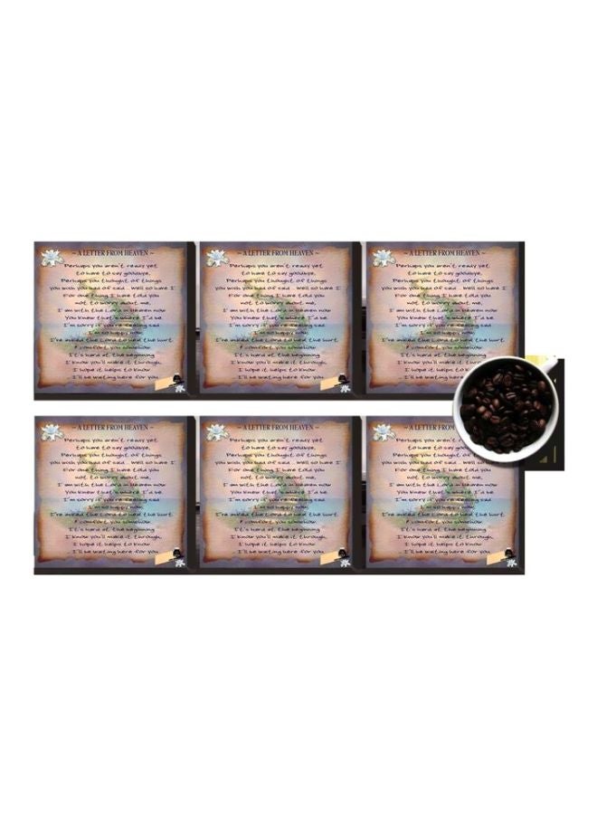 Decorative Wall Poster White/Blue 45x31cm