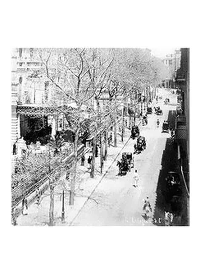 Decorative Wall Poster With Frame White/Black 50x50cm