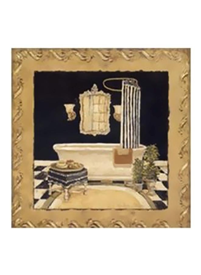 بوستر جداري للتزيين مع إطار بيج/أبيض/ أسود 32x32سم