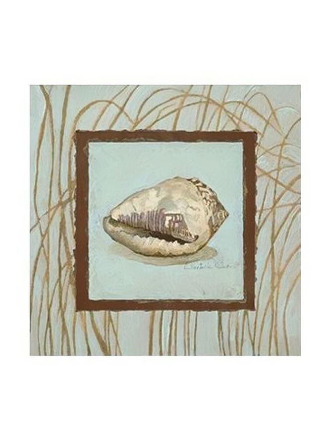 Decorative Wall Poster With Frame Beige/Green/Brown 32x32cm