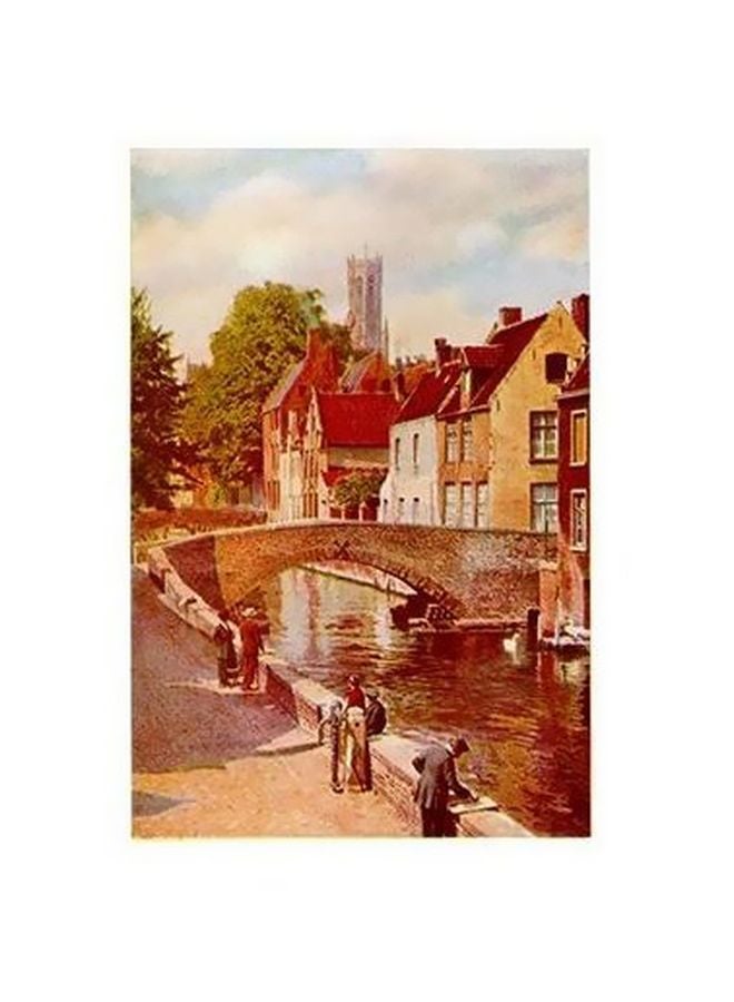 بوستر حائط للتزيين أسود/ أخضر/ أبيض 45x31سم