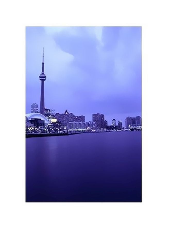 Decorative Wall Poster Purple/White/Black 60x40cm