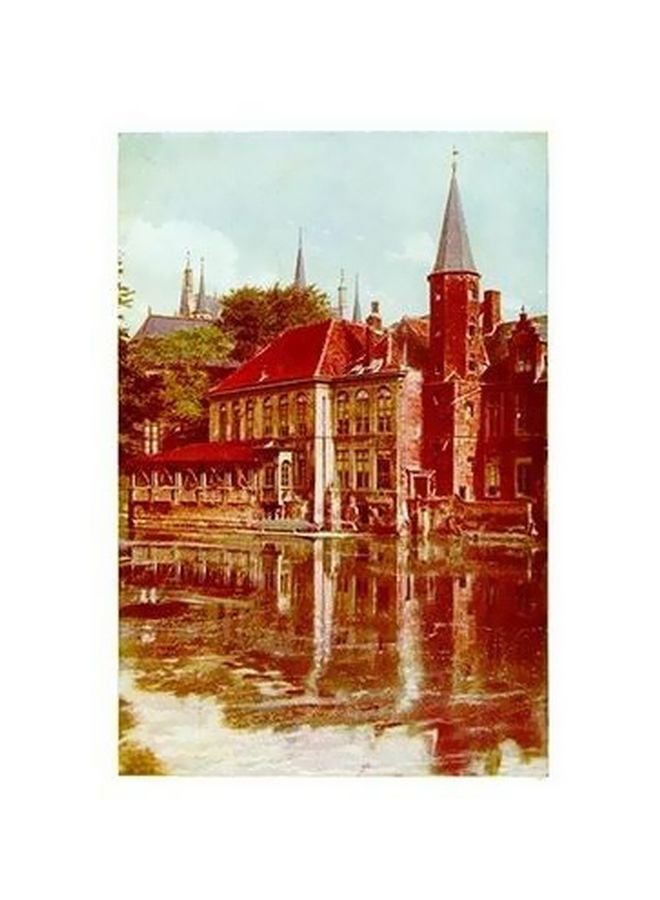 Decorative Wall Poster Blue/White/Grey 60x40cm