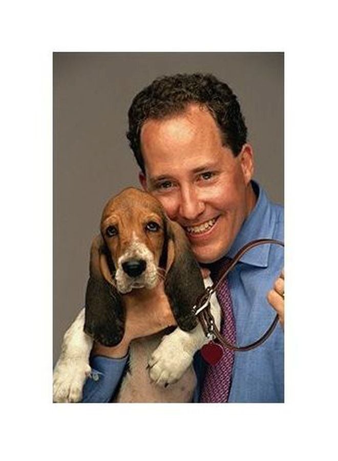 Decorative Wall Poster Green/Blue/White 45x31cm