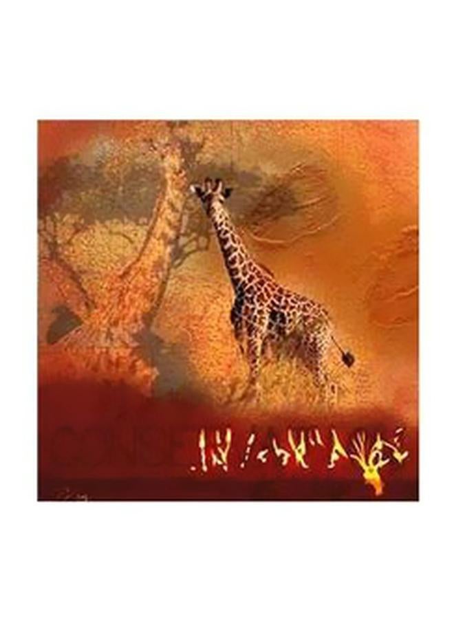 Decorative Wall Posters Red/Yellow/Black 32x32cm