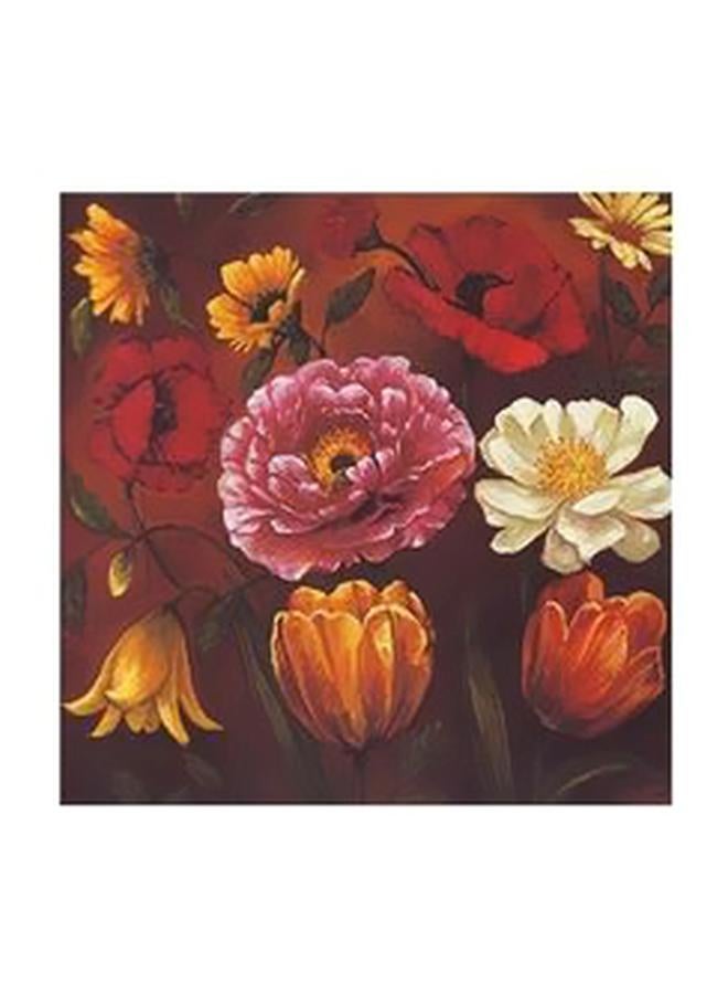 بوستر حائط للتزيين أبيض/ وردي/ أحمر 15x15سم