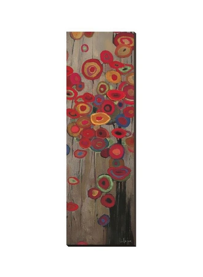 Decorative Wall Painting With Frame Grey/Red/Yellow 20x60cm