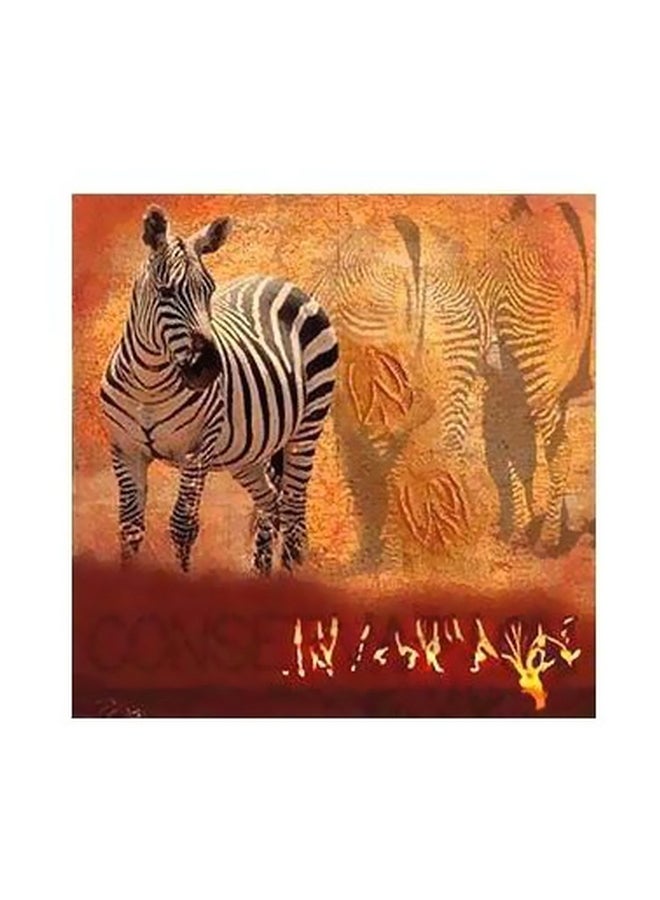 فوتو بلوك بوستر حائط للتزيين بني/أحمر/أبيض 32x32سم