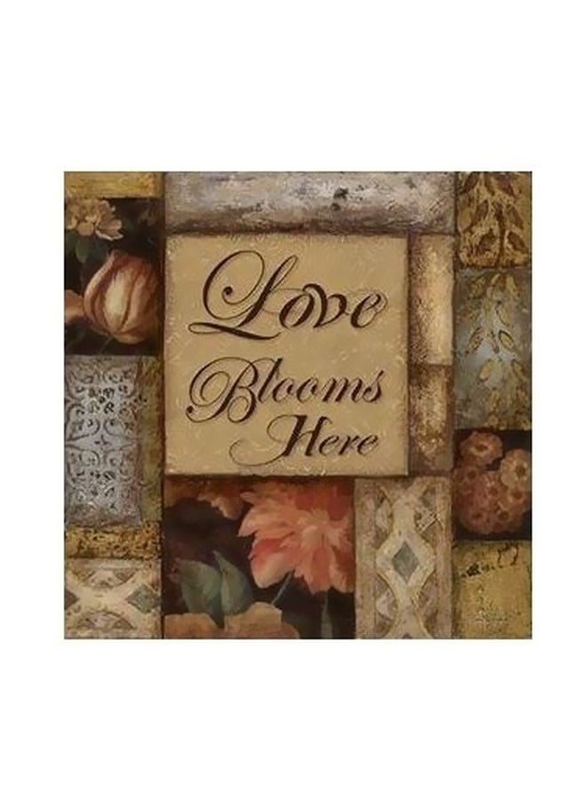 PHOTOBLOCK Decorative Wall Poster Brown/Grey/Pink 32x32cm