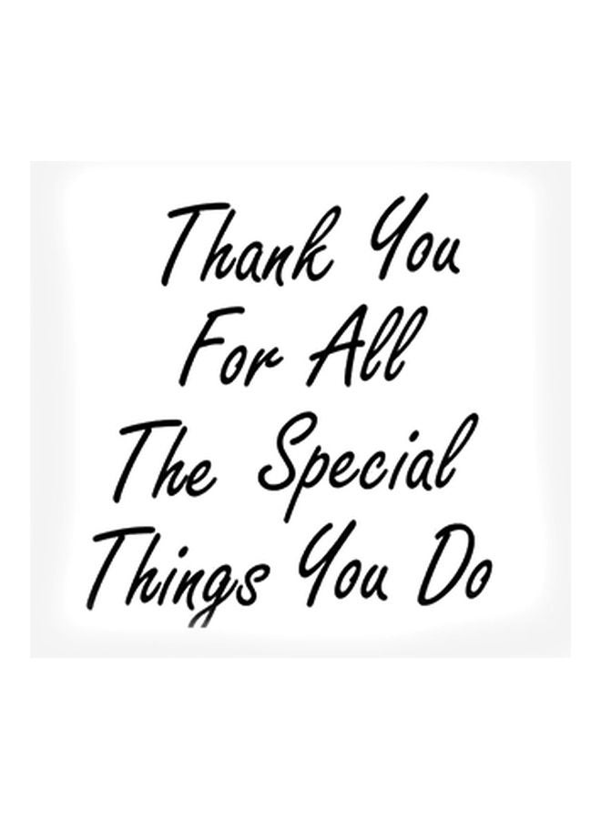 Decorative Wall Poster White/Black 23x23cm