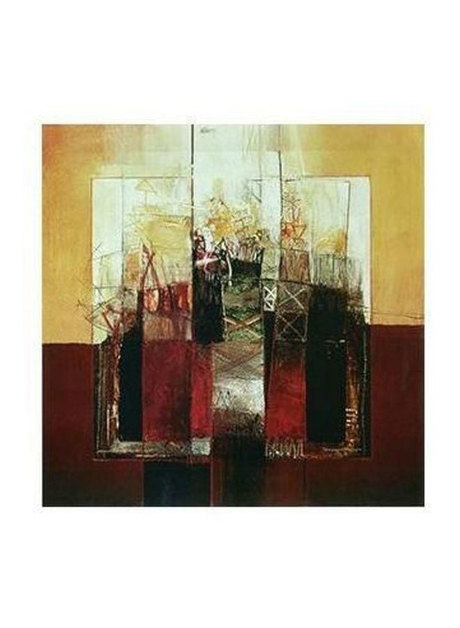 فوتو بلوك بوستر حائط للتزيين أحمر/أصفر/بيج 15x15سم 