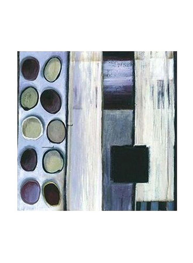 Decorative Wall Painting Black/White/Blue 15x15cm