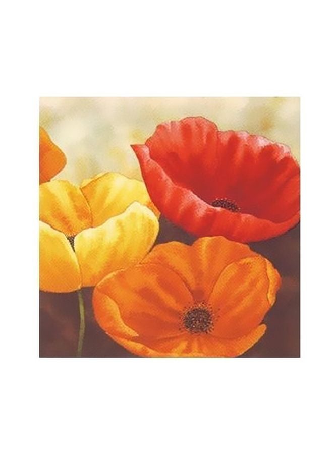 فوتو بلوك بوستر حائط للتزيين البرتقالي/الأحمر/الأصفر 15x15سم