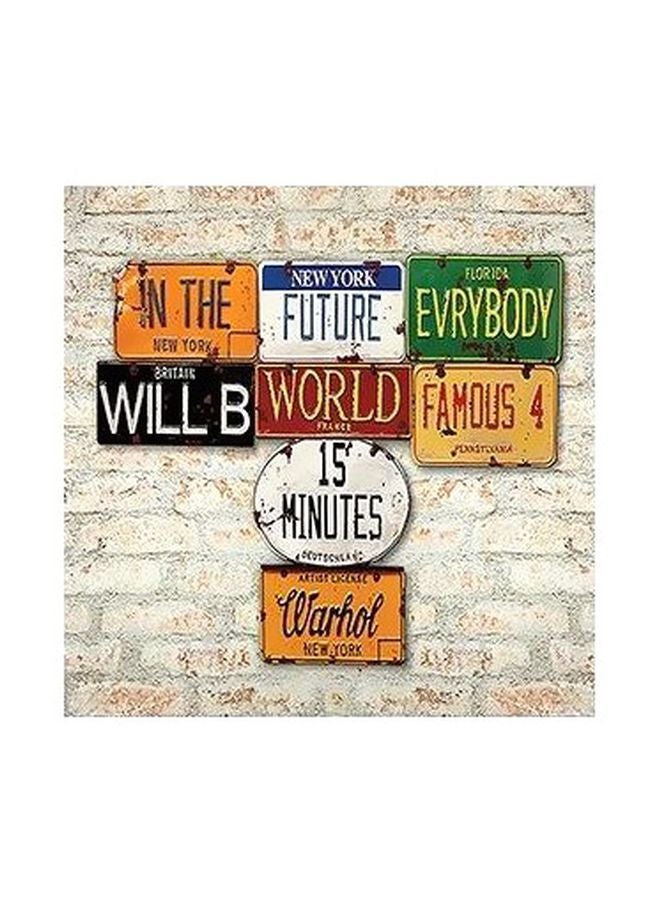 فوتو بلوك بوستر حائط للتزيين بيج/ أصفر/ أحمر 23x23سم