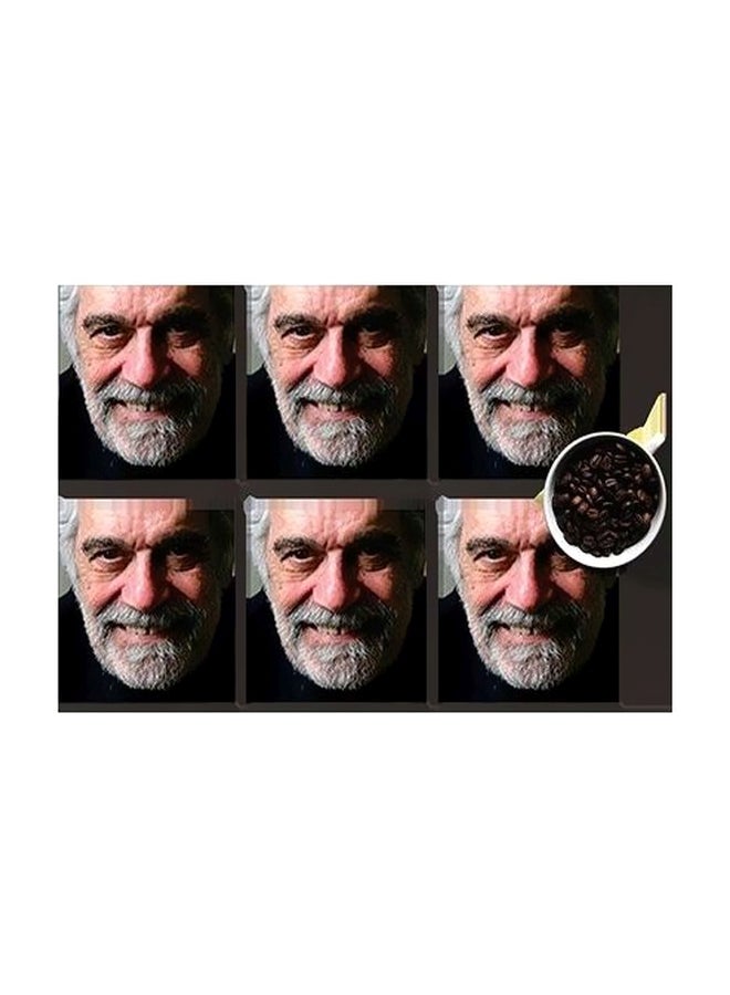 طقم من 6 قطع من قواعد الأكواب للزينة متعدد الألوان 7x7سم