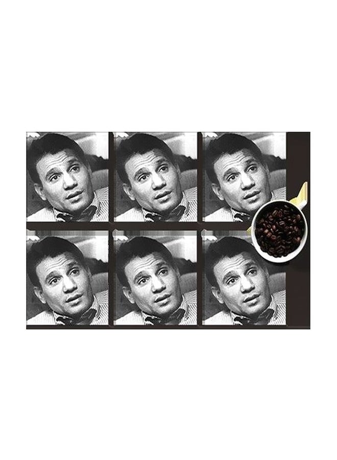 طقم حاملات أكواب مطبوعة مكون من 6 قطع متعدد الألوان 7x7سم