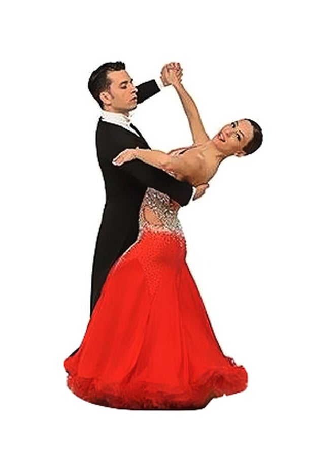 Decorative Wall Poster Red/Black/Beige 45x31cm