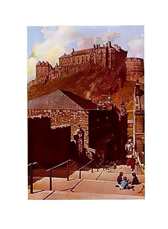 Decorative Wall Poster Red/Blue/White 60x40cm