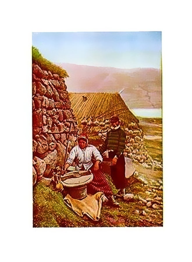 Decorative Wall Poster Green/Brown/Blue 60x40cm