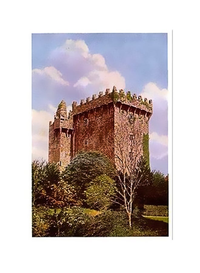 Decorative Wall Poster Blue/Brown/Green 45x31cm