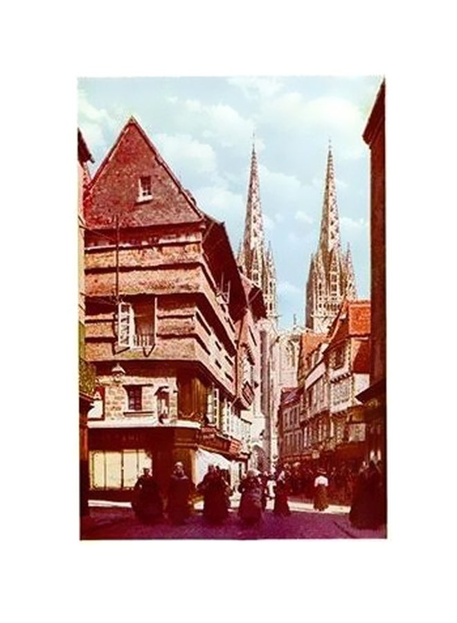 بوستر حائط للتزيين البني/الأزرق 60x40سم