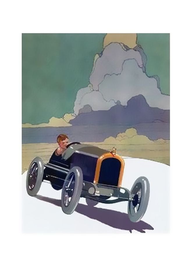 Decorative Wall Painting Green/Black/White 45x31cm