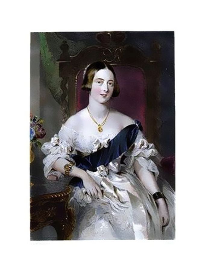 Decorative Wall Painting White/Green/Purple 45x31cm