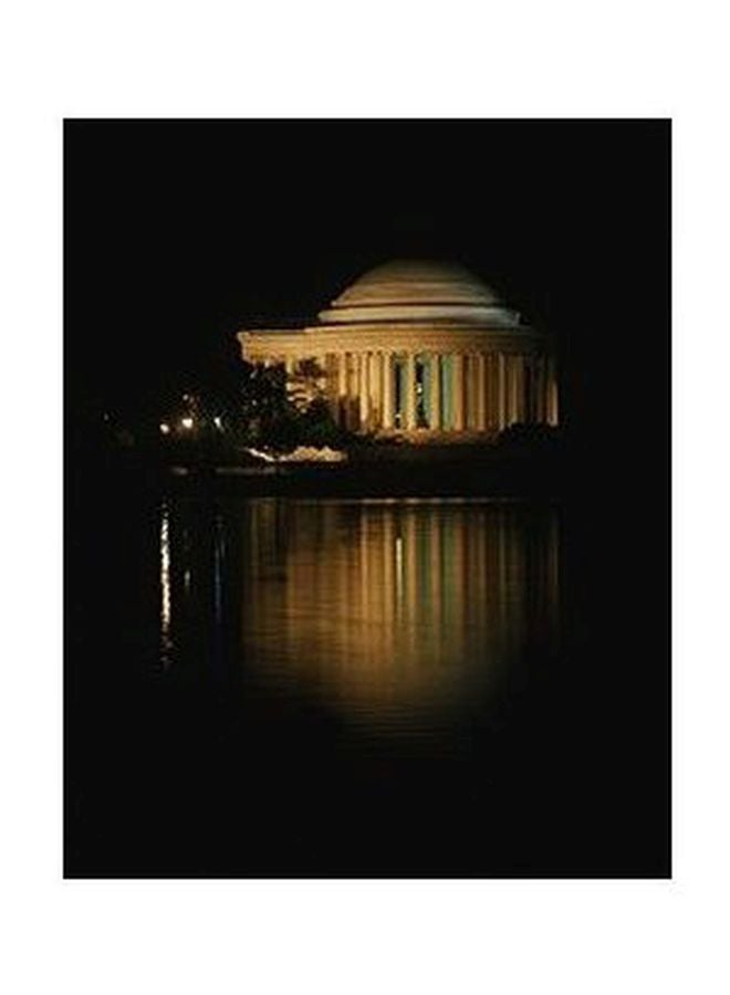 Decorative Wall Poster Black/White/Blue 45x31cm