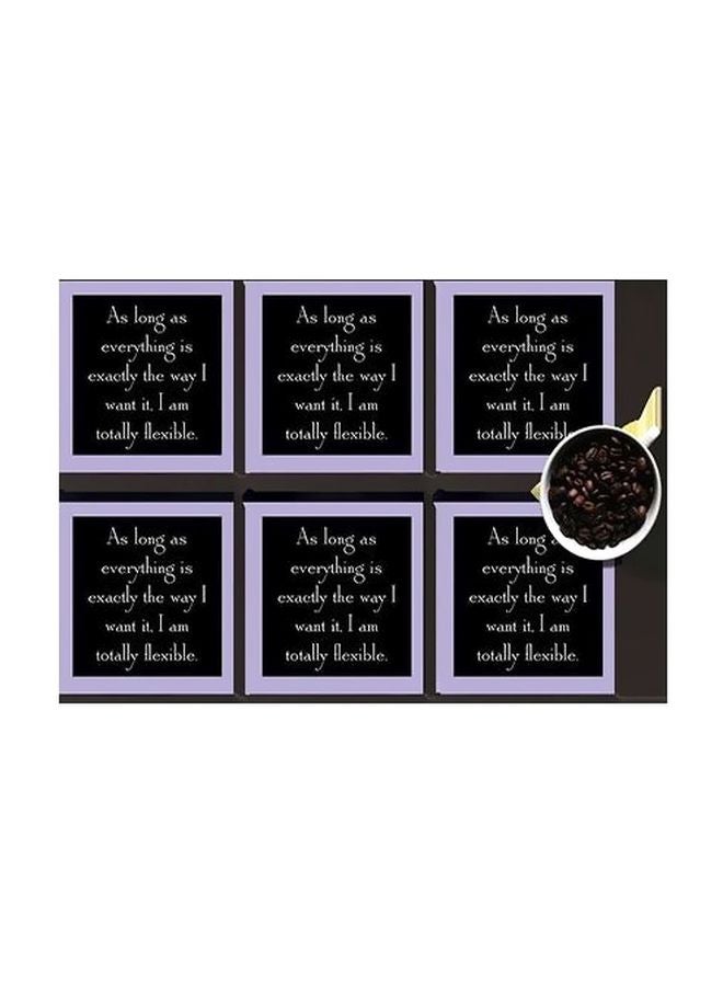 فوتو بلوك طقم حاملات أكواب مطبوعة مكون من 6 قطع متعدد الألوان 7x7سم