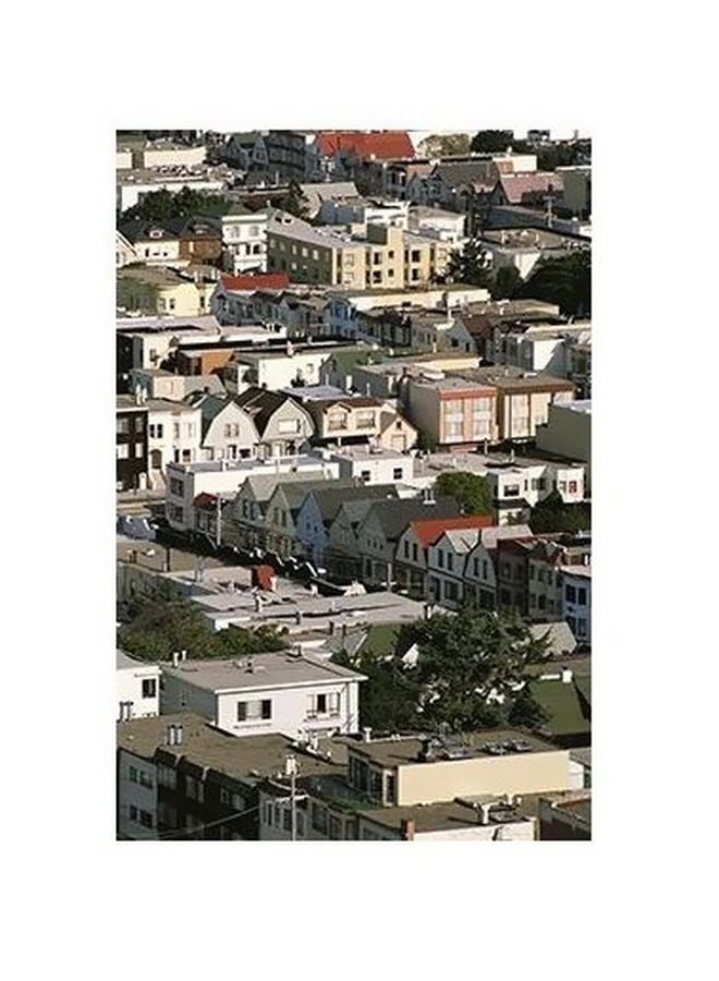 بوستر حائط للتزيين أبيض/بيج/أخضر 60x40سم