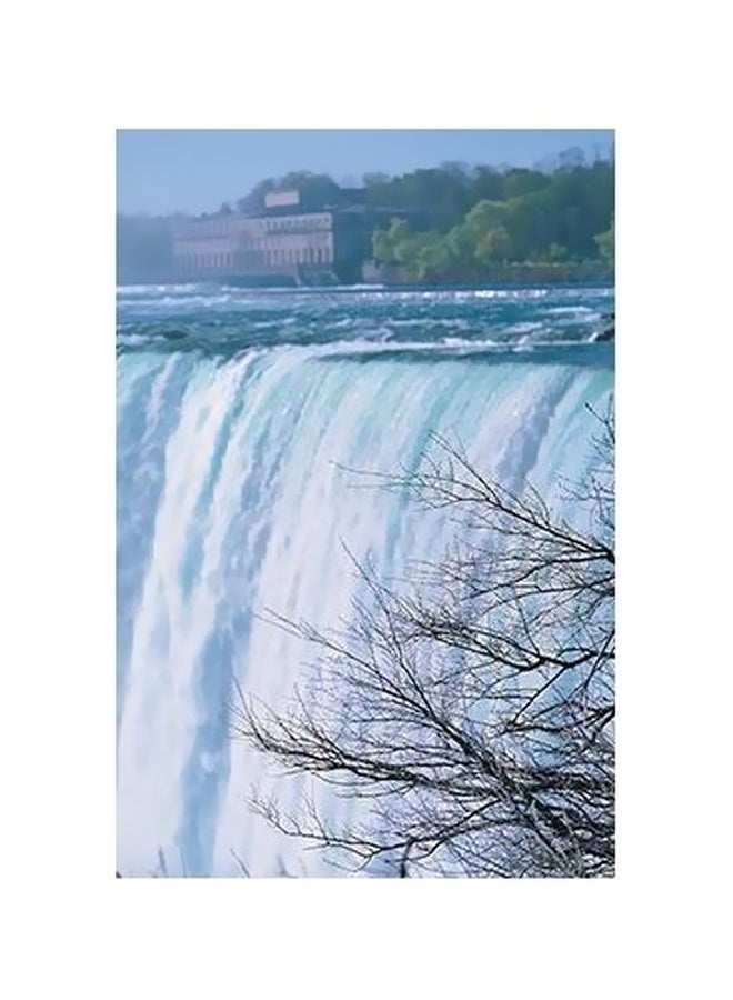 بوستر حائط للتزيين أبيض/أزرق 60x40سم