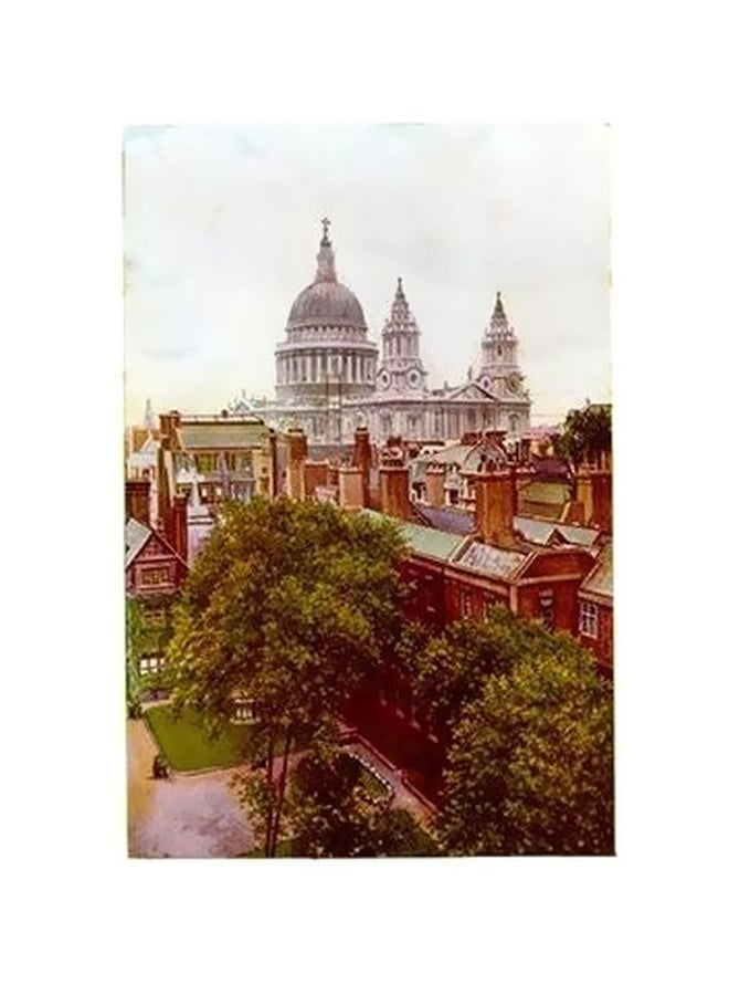 Decorative Wall Poster Red/White/Yellow 45x31cm