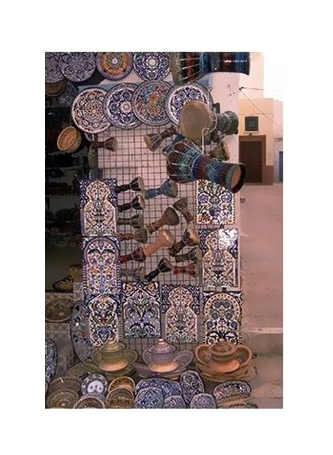 PHOTOBLOCK Decorative Wall Poster Silver/Gold/Blue 40x60cm