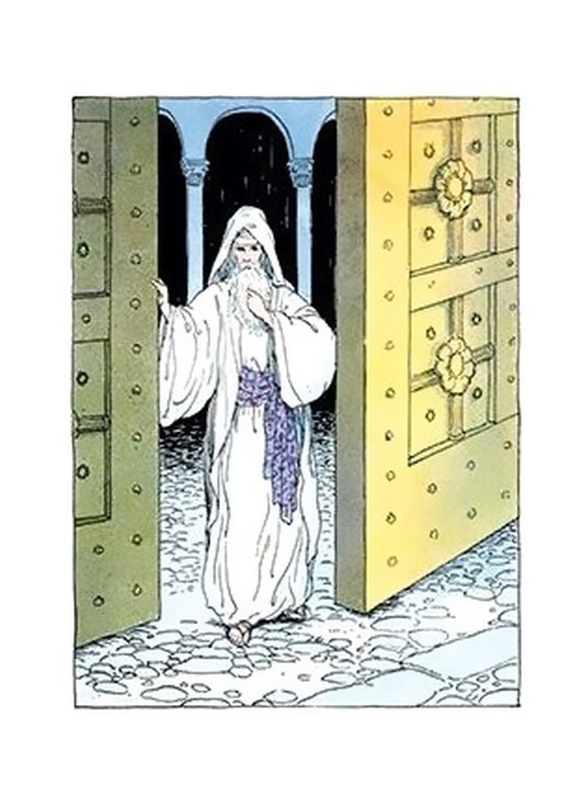 Decorative Wall Poster White/Yellow/Black 60x40cm