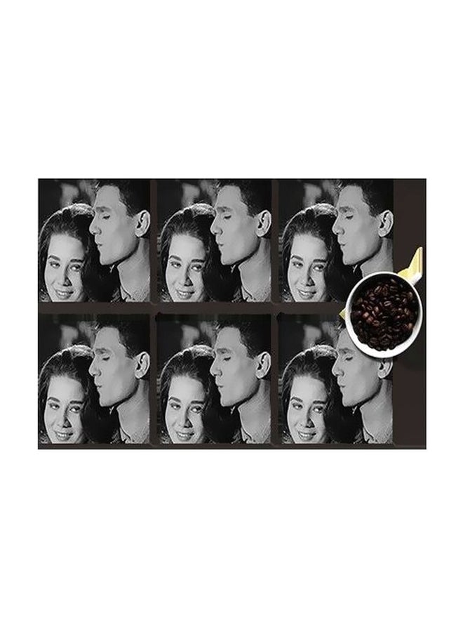 طقم من 6 حاملات أكواب للزينة متعدد الألوان 7x7سم