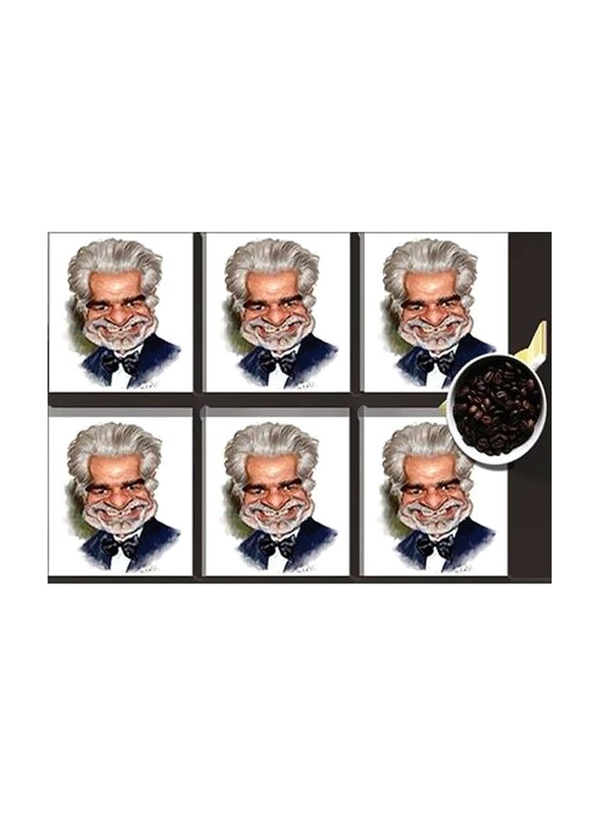 طقم من 6 حاملات أكواب للزينة متعدد الألوان 7x7سم