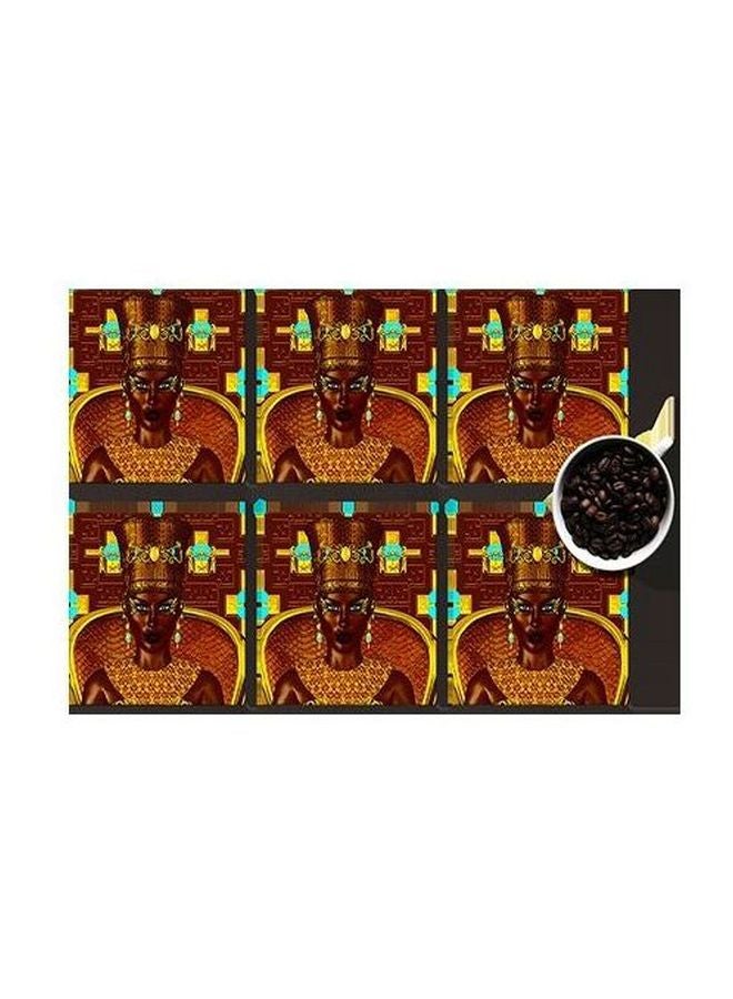 طقم قاعدة الأكواب 6 قطع 7x7سم