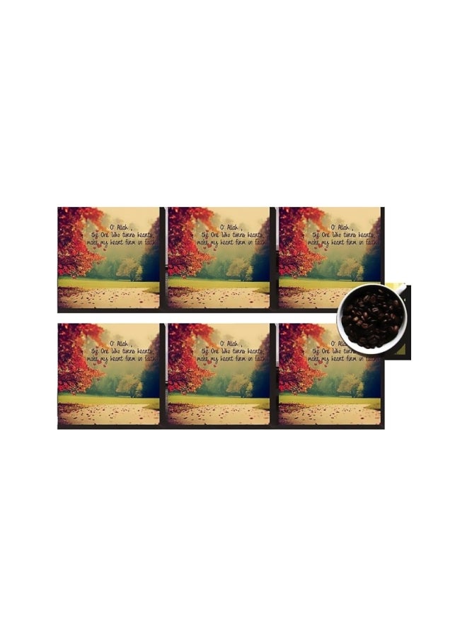 6-Piece Coaster Set Multicolour 7x7cm