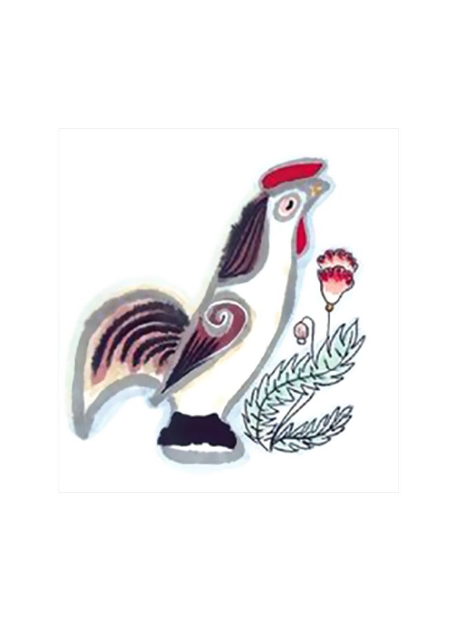 Decorative Wall Poster Red/Black/White 50x50cm