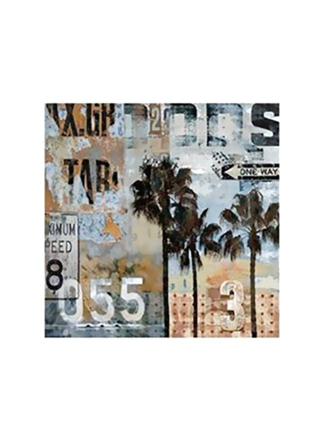 بوستر حائط للتزيين أسود/أزرق/بيج 32x32سم