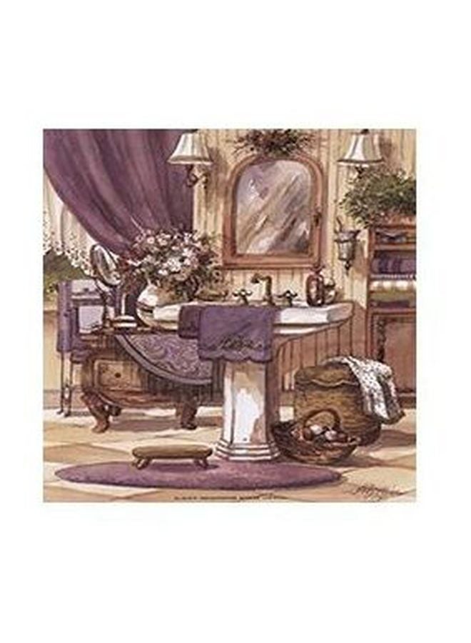 لوحة فنية لديكور الحائط بني/بنفسجي/بيج 15x15سم