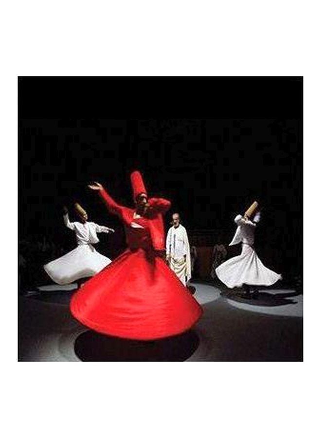 Decorative Wall Poster Black/Red/White 50x50cm