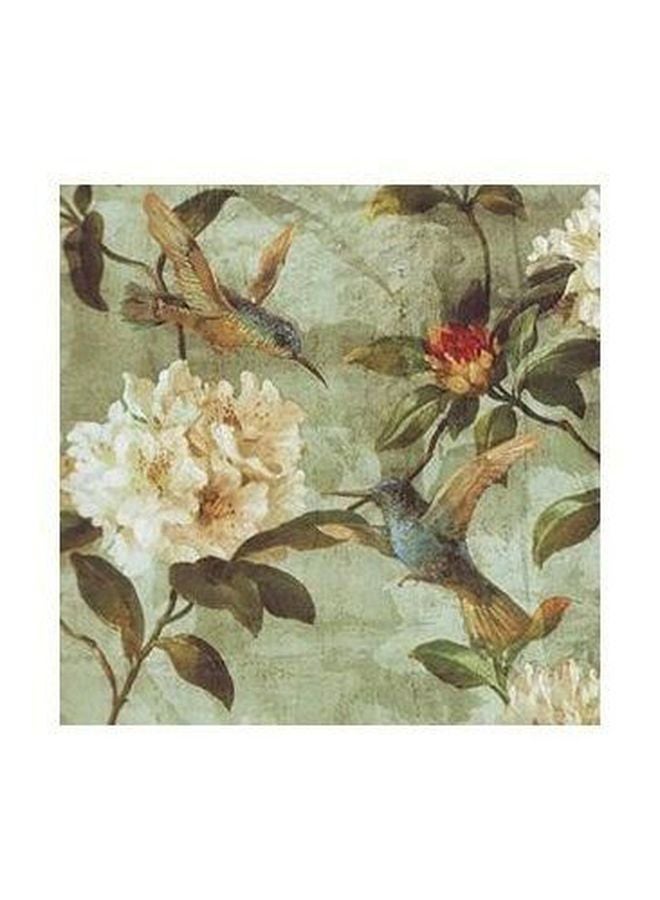 Decorative Wall Poster Green/White 23x23cm