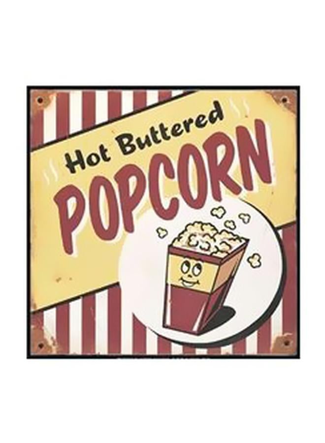 Decorative Wall Poster Yellow/Red/White 15x15cm